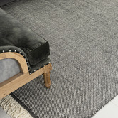 Elemental Rug Collective Black Miracle Hand-Woven Wool Rug