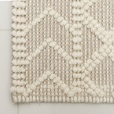 Elemental Rug Collective Ivory Palermo Hand-Woven Wool Rug