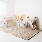 Elemental Rug Collective Manhattan Hand-Woven Jute &amp; Wool Rug