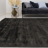 Elemental Rug Collective Black Carizza Hand-Loomed Viscose Rug