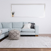 Elemental Rug Collective Silver Carizza Hand-Loomed Viscose Rug