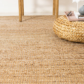 Elemental Rug Collective Natural &amp; Beige Cuba Fx Hand-Braided Jute &amp; Wool Rug