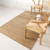 Elemental Rug Collective Natural &amp; Beige Cuba Fx Hand-Braided Jute &amp; Wool Rug