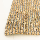 Elemental Rug Collective Natural &amp; Grey Cuba Fx Hand-Braided Jute &amp; Wool Rug
