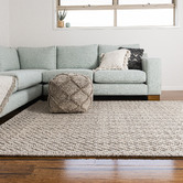 Elemental Rug Collective Beige Sorrento Fx Hand-Woven Wool-Blend Rug