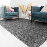 Elemental Rug Collective Grey Sorrento Fx Hand-Woven Wool-Blend Rug