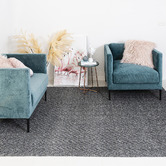Elemental Rug Collective Grey Sorrento Fx Hand-Woven Wool-Blend Rug
