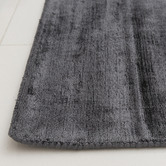 Elemental Rug Collective Charcoal Oulu Hand-Loomed Viscose Rug