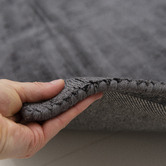 Elemental Rug Collective Charcoal Oulu Hand-Loomed Viscose Rug