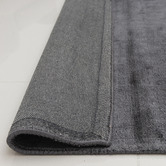 Elemental Rug Collective Charcoal Oulu Hand-Loomed Viscose Rug