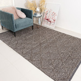 Elemental Rug Collective Trunk Grey Crossroads Flat-Woven Wool-Blend Rug