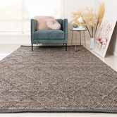 Elemental Rug Collective Trunk Grey Crossroads Flat-Woven Wool-Blend Rug