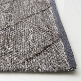 Elemental Rug Collective Trunk Grey Crossroads Flat-Woven Wool-Blend Rug