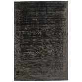 Elemental Rug Collective Black Carizza Hand-Loomed Viscose Rug