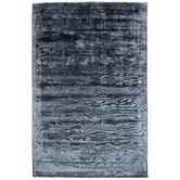 Elemental Rug Collective Navy Blue Carizza Hand-Loomed Viscose Rug