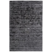Elemental Rug Collective Charcoal Oulu Hand-Loomed Viscose Rug