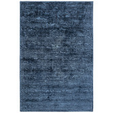 Elemental Rug Collective Indigo Oulu Hand-Loomed Viscose Rug