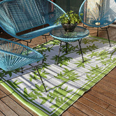 Elemental Rug Collective Floral Power-Loomed Outdoor Rug
