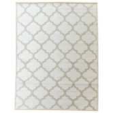 Elemental Rug Collective Silver &amp; White Trellis Power-Loomed Outdoor Rug