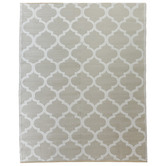 Elemental Rug Collective Silver &amp; White Trellis Power-Loomed Outdoor Rug