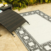 Elemental Rug Collective Bordered Power-Loomed Outdoor Rug