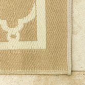 Elemental Rug Collective Cream &amp; Beige Trellis Power-Loomed Outdoor Rug