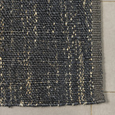 Elemental Rug Collective Charcoal Space Dye Flat-Woven Jute Rug
