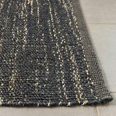 Elemental Rug Collective Charcoal Space Dye Flat-Woven Jute Rug
