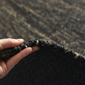 Elemental Rug Collective Charcoal Space Dye Flat-Woven Jute Rug
