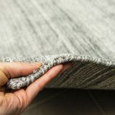Elemental Rug Collective Grey Hand-Knotted Bamboo Silk &amp; Wool Rug