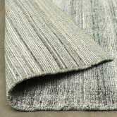 Elemental Rug Collective Grey Hand-Knotted Bamboo Silk &amp; Wool Rug