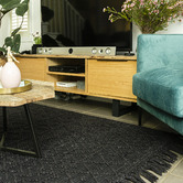 Elemental Rug Collective Black Kasbah Flat-Woven Wool Rug