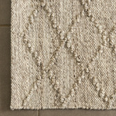 Elemental Rug Collective Beige Crossroads Homer Flat-Woven Wool-Blend Rug