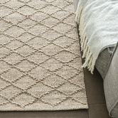 Elemental Rug Collective Beige Crossroads Homer Flat-Woven Wool-Blend Rug