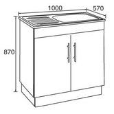 Roma Bathroom Cetona 1000mm Laundry Tub