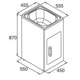 Roma Bathroom Ciampino 450mm Laundry Tub