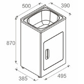 Roma Bathroom Collalbo 500mm Laundry Tub