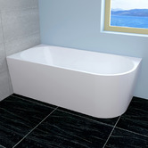 Roma Bathroom Blaze Gloss White Acrylic Corner Bath