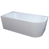 Roma Bathroom Blaze Gloss White Acrylic Corner Bath