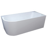 Roma Bathroom Blaze Gloss White Acrylic Corner Bath