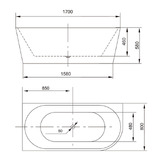 Roma Bathroom Blaze Gloss White Acrylic Corner Bath
