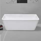 Roma Bathroom Pecko Gloss White Acrylic Back to Wall Bath
