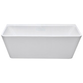Roma Bathroom Pecko Gloss White Acrylic Back to Wall Bath