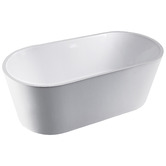 Roma Bathroom Blaze Gloss White Acrylic Freestanding Bath