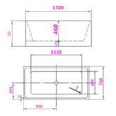 Roma Bathroom Weeni Gloss White Acrylic Freestanding Bath