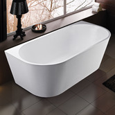Roma Bathroom Blaze Gloss White Acrylic Back to Wall Bath
