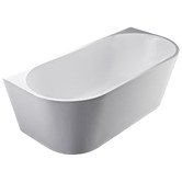 Roma Bathroom Blaze Gloss White Acrylic Back to Wall Bath