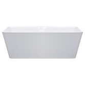 Roma Bathroom Sculpt Gloss White Acrylic Freestanding Bath