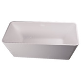 Roma Bathroom Sculpt Gloss White Acrylic Freestanding Bath