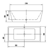 Roma Bathroom Sculpt Gloss White Acrylic Freestanding Bath